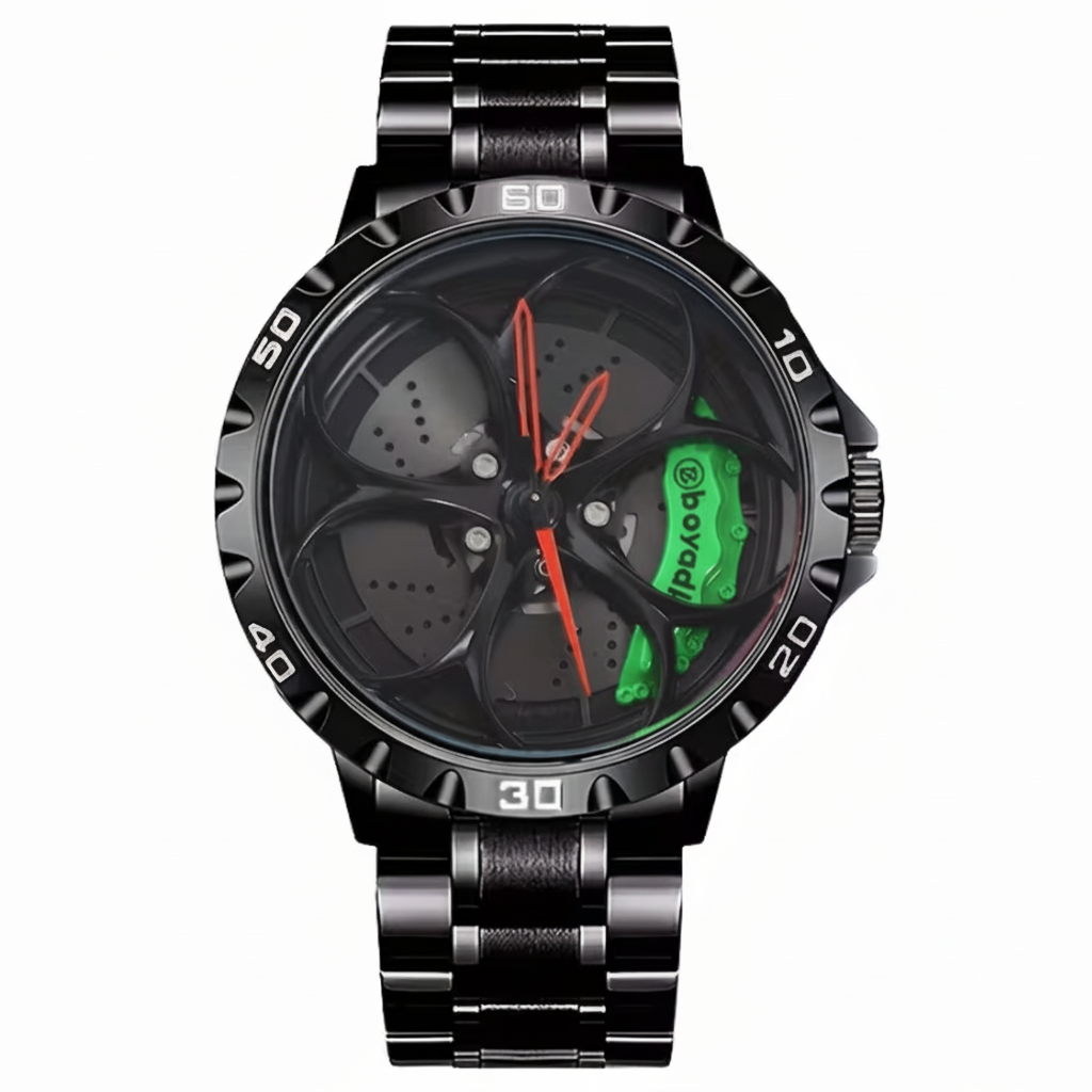 Green watch studio shot