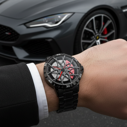 Black sports watch lifestyle