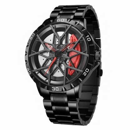 Black sports watch studio shot