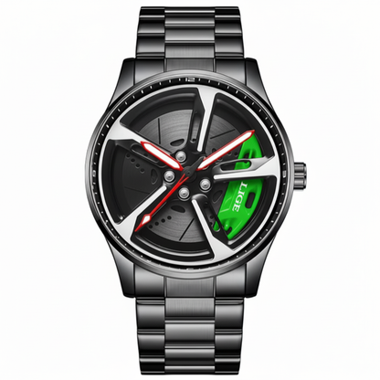 Green watch studio shot