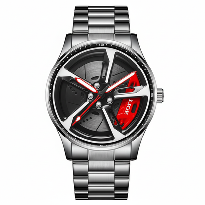 Red watch studio shot