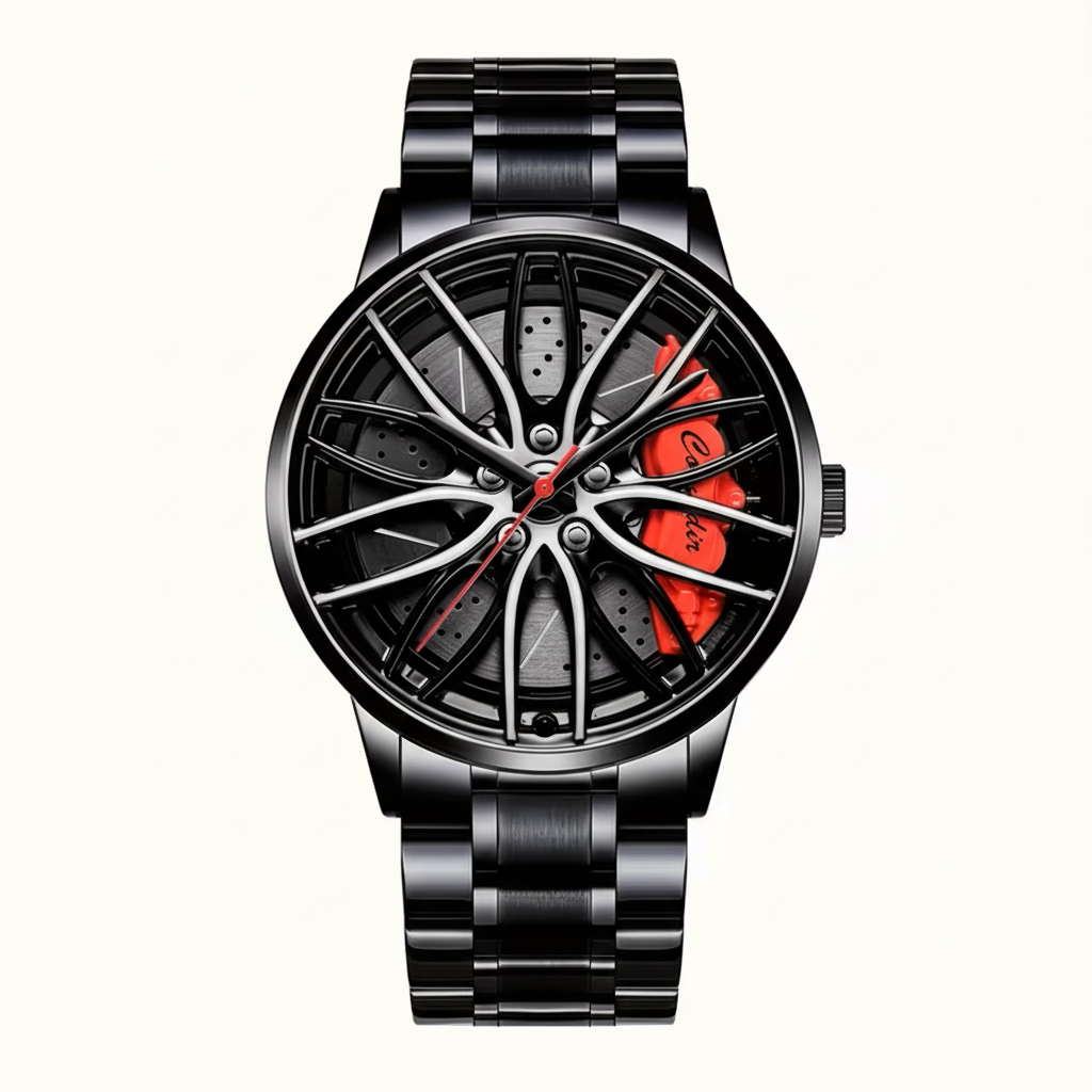 Red watch studio shot