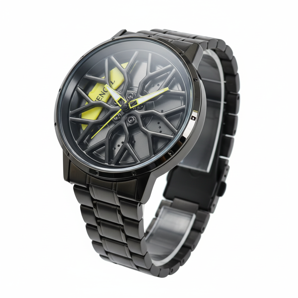 Yellow watch studio shot