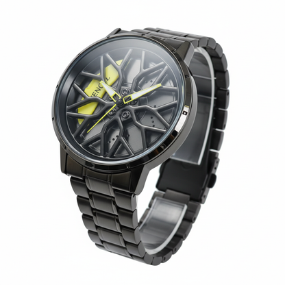 Yellow watch studio shot