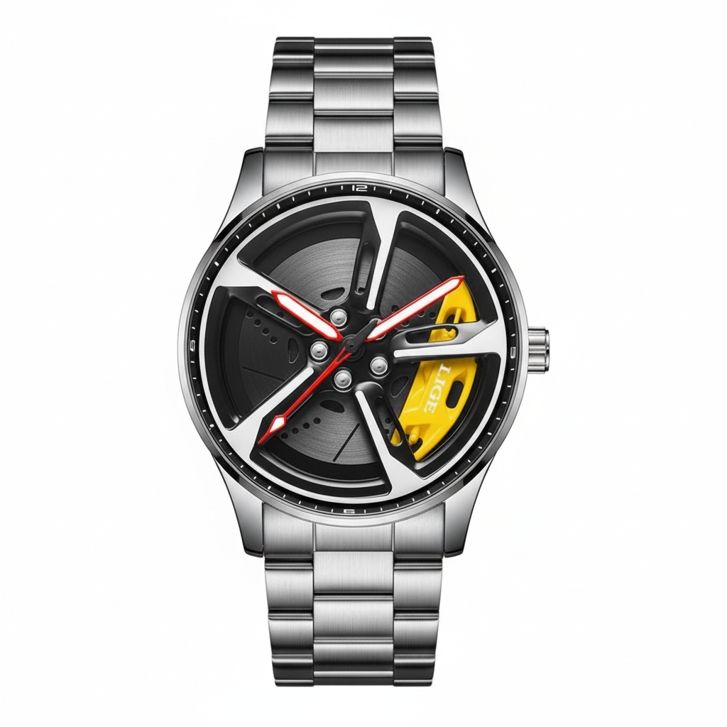 Yellow watch studio shot